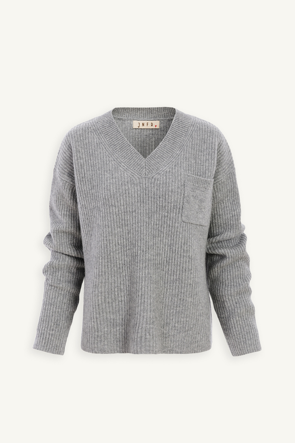 front 100% cashmere V領羊絨上衣